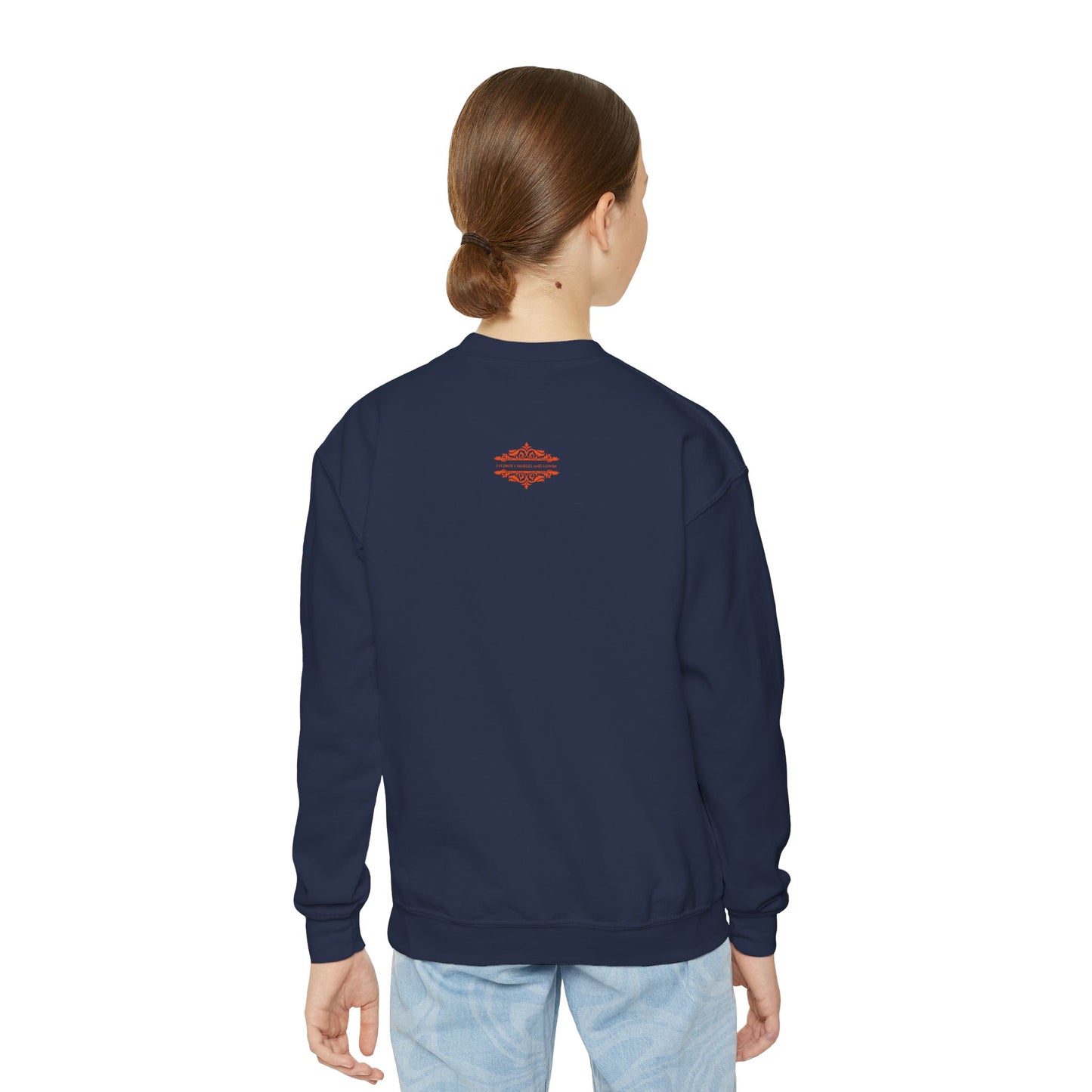 YOUTH SWEATSHIRT WITH FUN YELLOW HEARTS