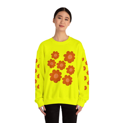 ORANGE FLOWERS SWEATSHIRT