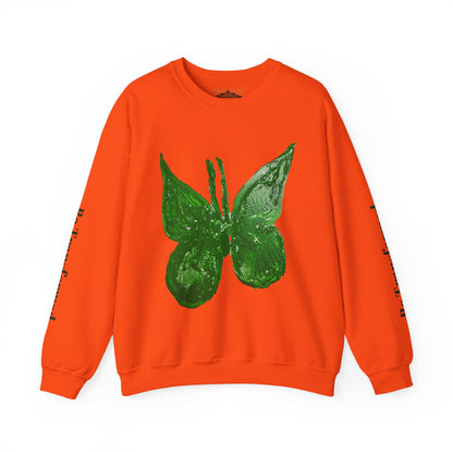 GREEN BUTTERFLY CREWNECK SWEATSHIRT