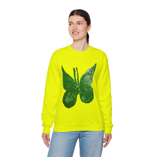 GREEN BUTTERFLY CREWNECK SWEATSHIRT