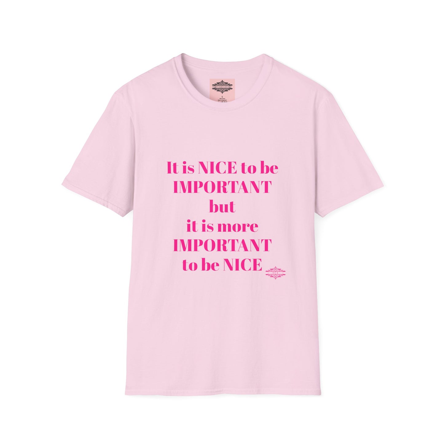 INSPIRATIONAL QUOTE BE NICE TEE