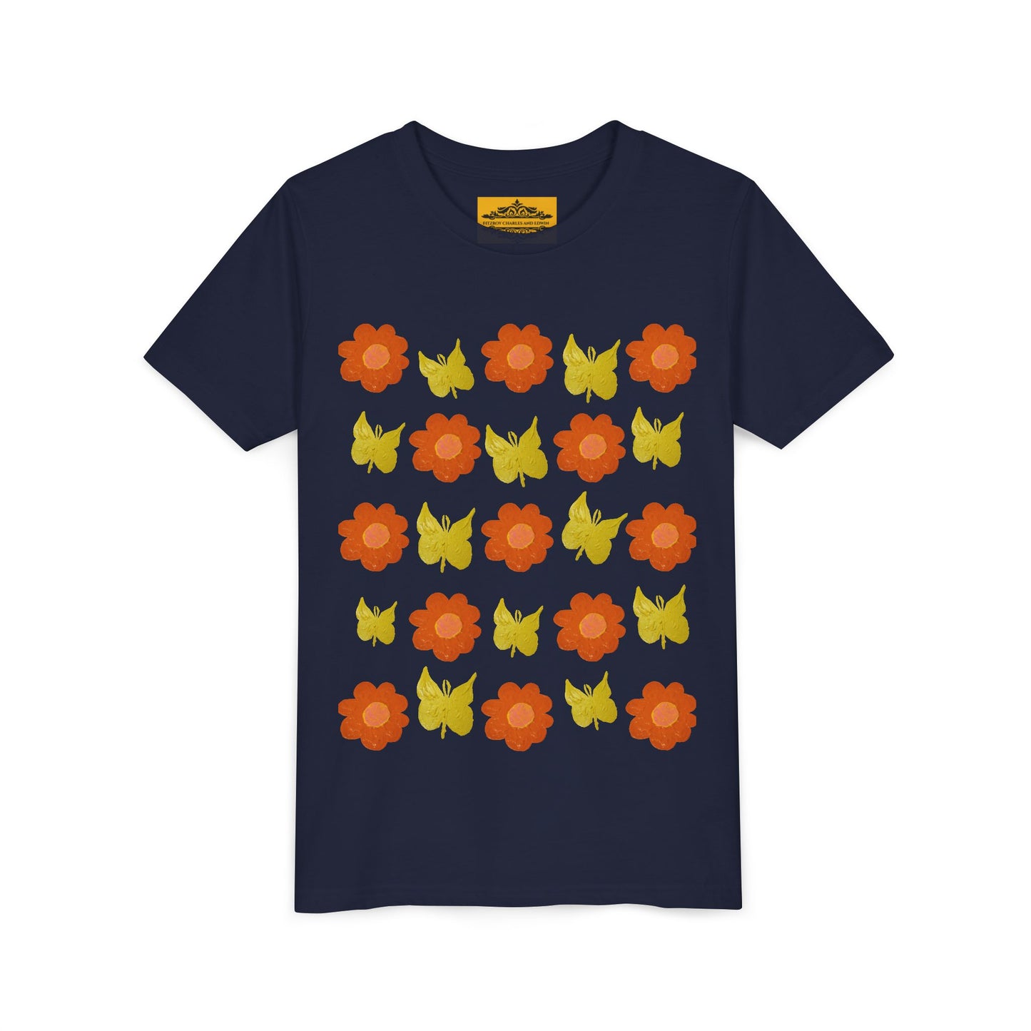 FLOWER AND BUTTERFLY TEE SHIRT