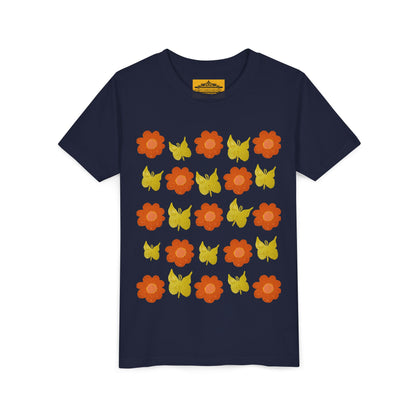 FLOWER AND BUTTERFLY TEE SHIRT