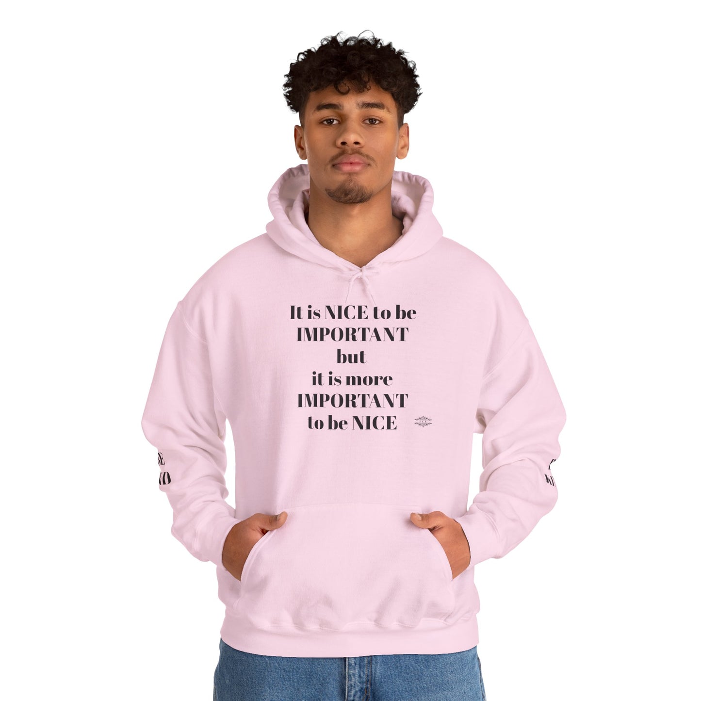 BE NICE HOODED SWEATSHIRT