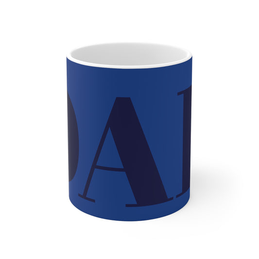 DARK BLUE ON BLUE DAD MUG