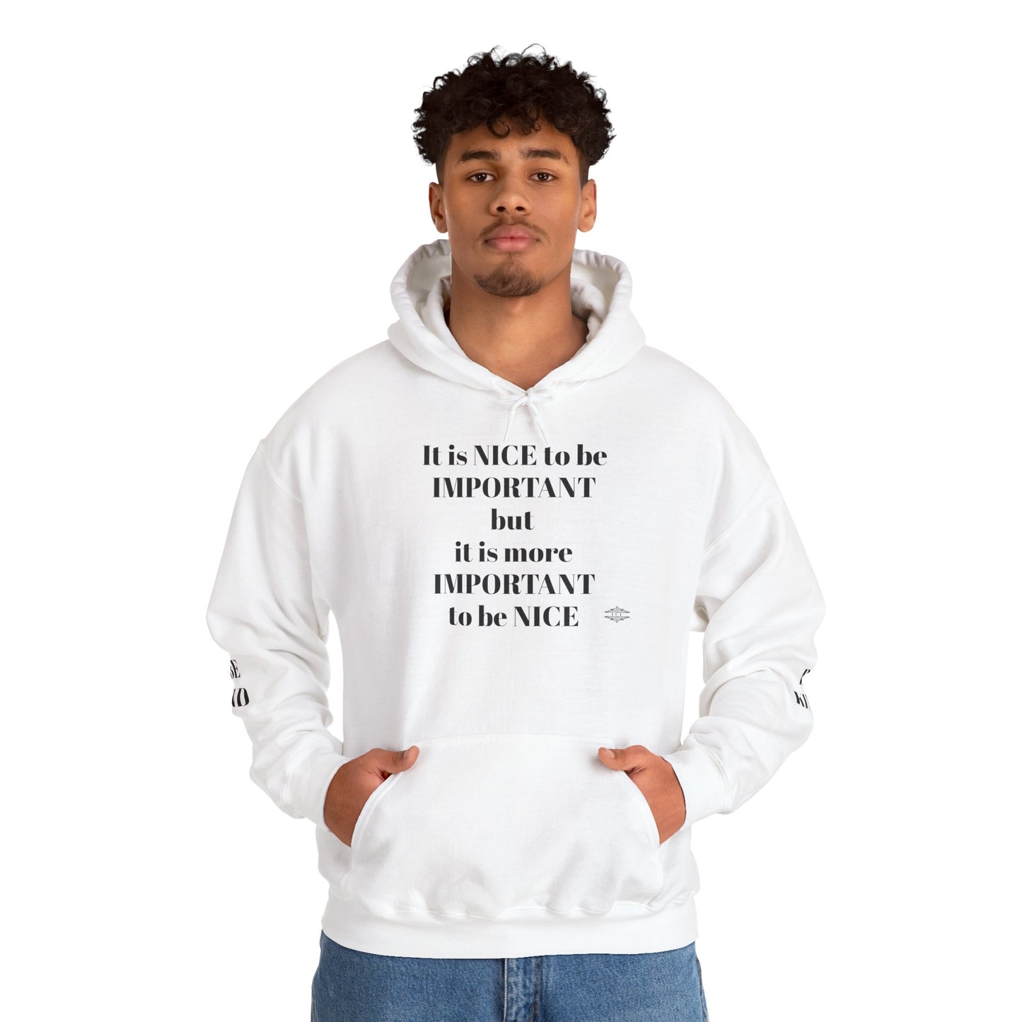 BE NICE HOODED SWEATSHIRT