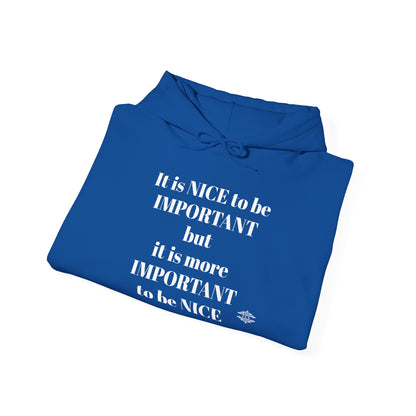 BE NICE HOODED SWEATSHIRT