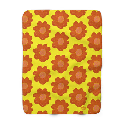 SUNNY YELLOW SHERPA FLEECE BLANKET