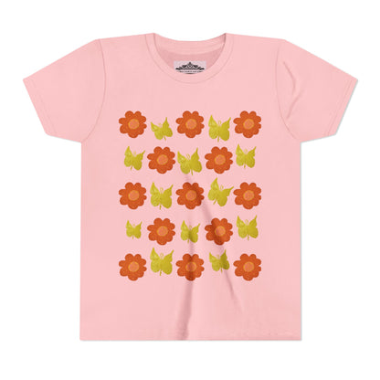 FLOWER AND BUTTERFLY TEE SHIRT