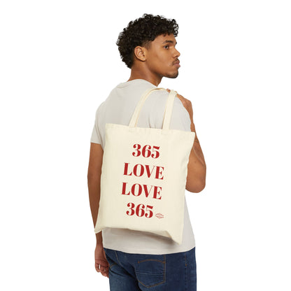 LOVE ALL YEAR COTTON CANVAS TOTE BAG