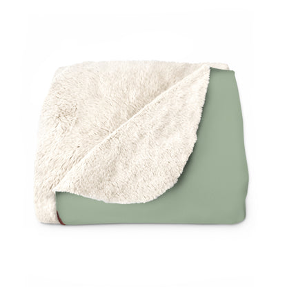 SAGE GREEN SHERPA FLEECE BLANKET