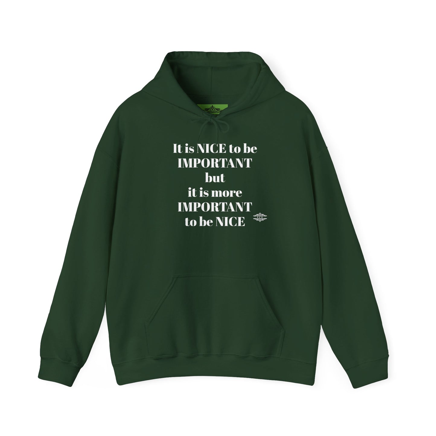 BE NICE HOODED SWEATSHIRT
