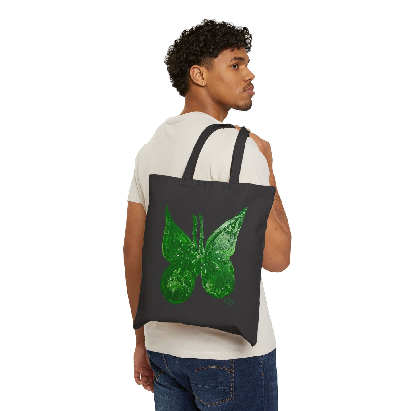 BUTTERFLY COTTON CANVAS TOTE BAG