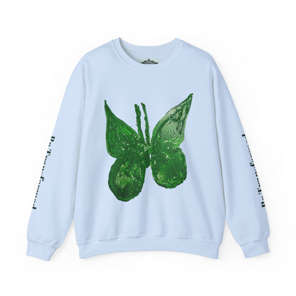 GREEN BUTTERFLY CREWNECK SWEATSHIRT