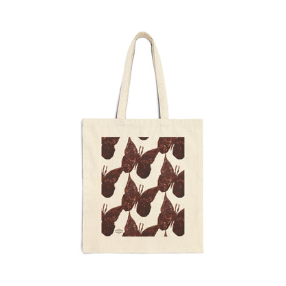 BUTTERFLIES COTTON CANVAS TOTE BAG