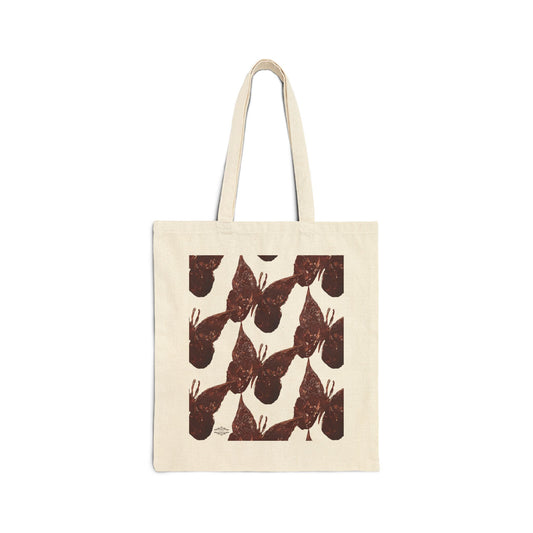 BUTTERFLIES COTTON CANVAS TOTE BAG