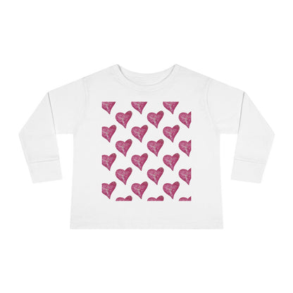 SWIRLY HEARTS TODDLER LONG SLEEVE TEE