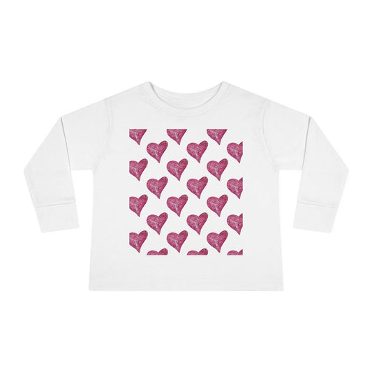 SWIRLY HEARTS TODDLER LONG SLEEVE TEE