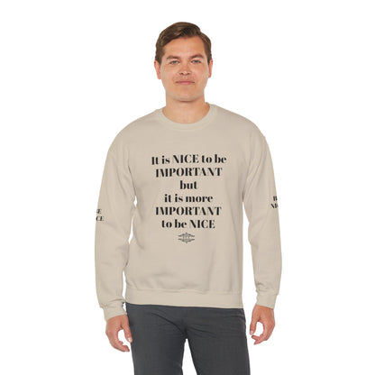 IT IS IMPORTANT CREWNECK SWEATSHIRT