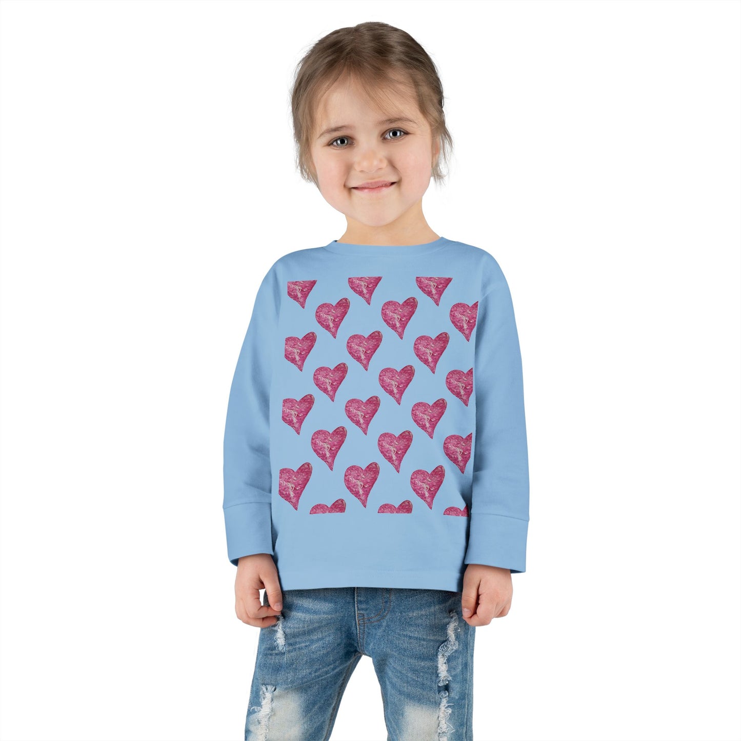 SWIRLY HEARTS TODDLER LONG SLEEVE TEE