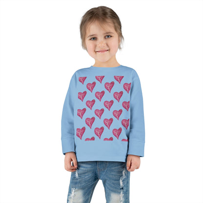 SWIRLY HEARTS TODDLER LONG SLEEVE TEE