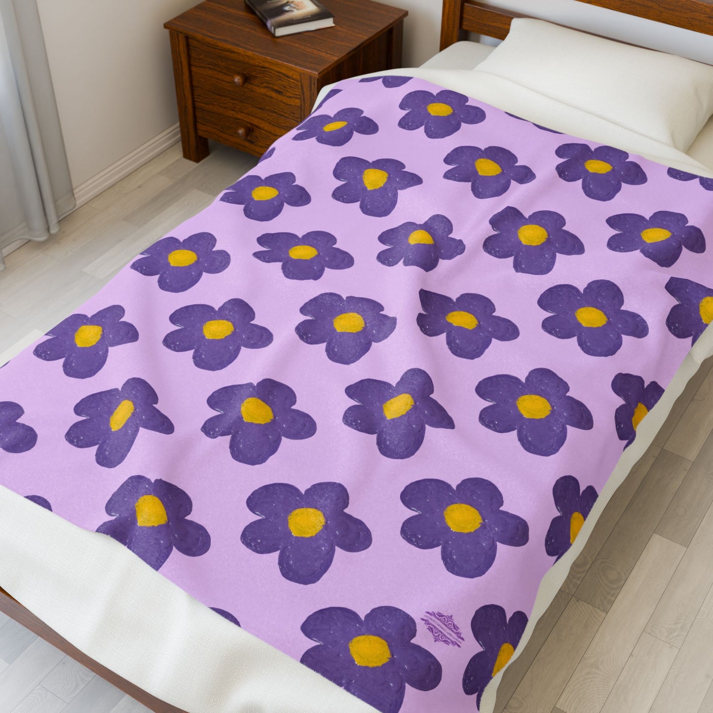 LAVENDER VELVETEEN PLUSH BLANKET