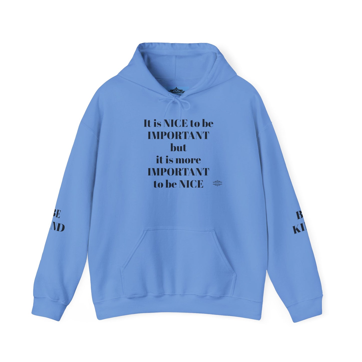 BE NICE HOODED SWEATSHIRT