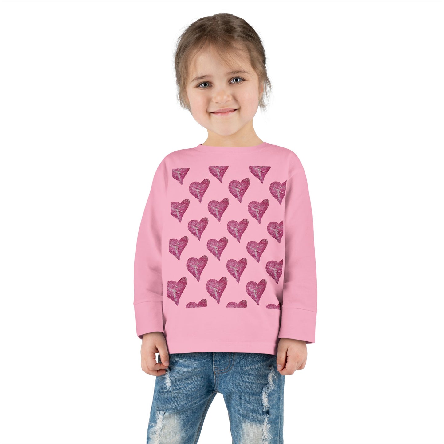SWIRLY HEARTS TODDLER LONG SLEEVE TEE