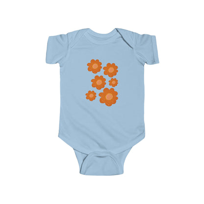 ORANGE FLOWERS INFANT BODYSUIT