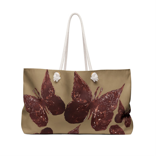 ELEGANT KHAKI WEEKENDER TOTE