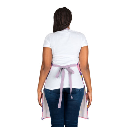 PINK AND LAVENDER FLORAL APRON