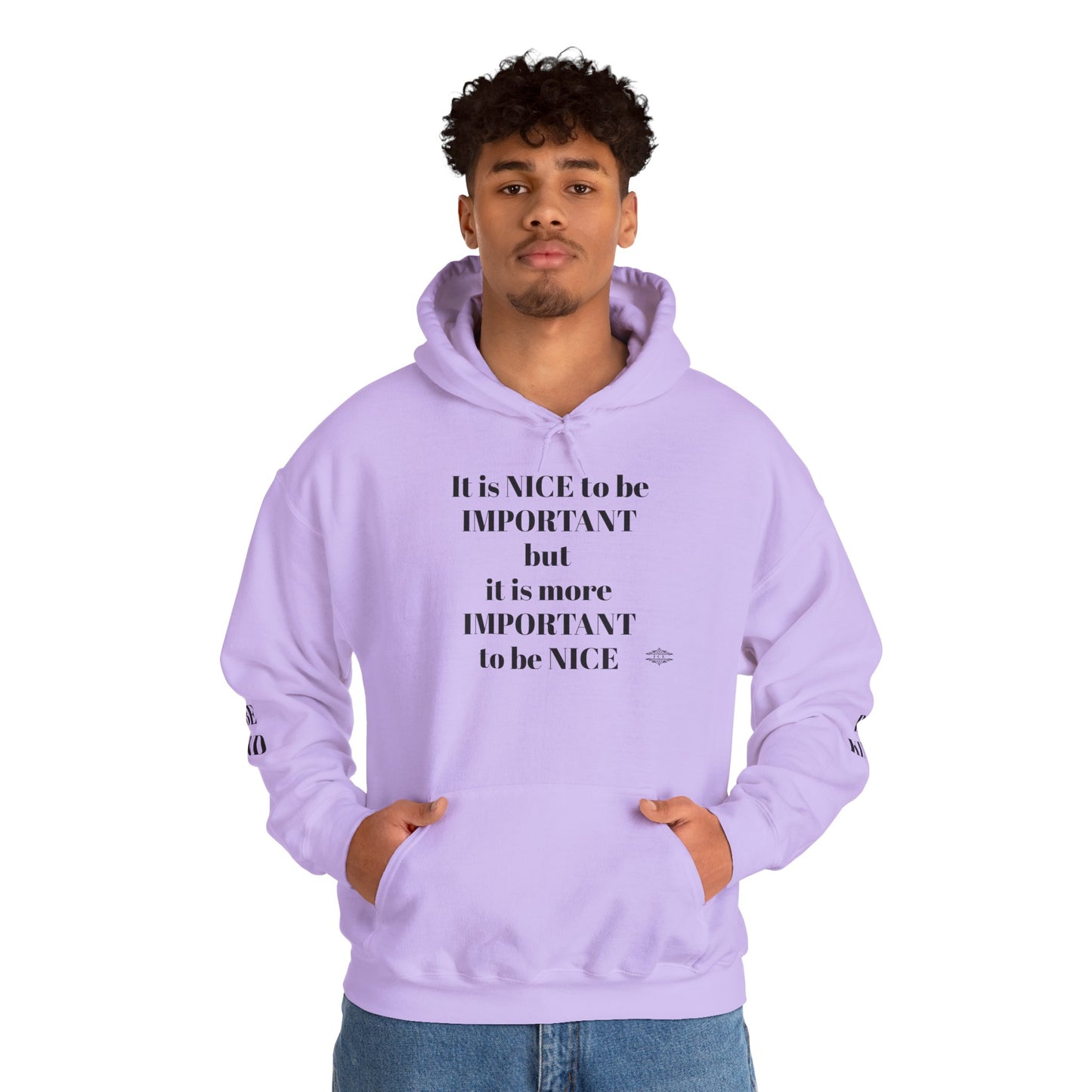 BE NICE HOODED SWEATSHIRT