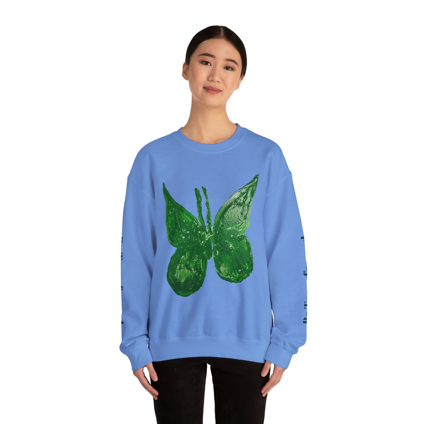 GREEN BUTTERFLY CREWNECK SWEATSHIRT