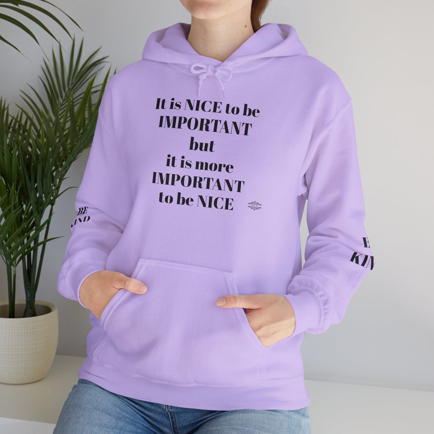 BE NICE HOODED SWEATSHIRT