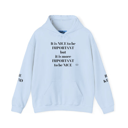BE NICE HOODED SWEATSHIRT