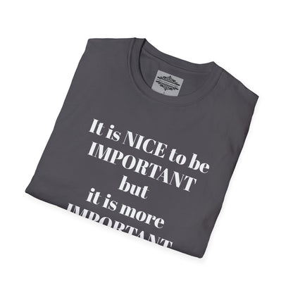 IT IS NICE TO BE IMPORTANT