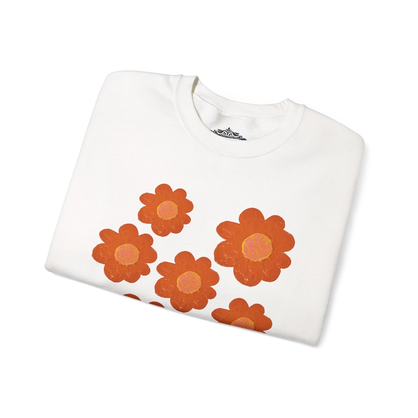 ORANGE FLOWERS SWEATSHIRT