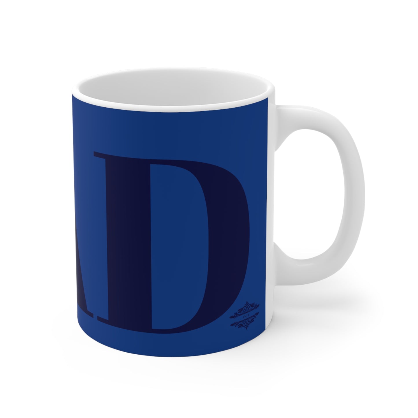 DARK BLUE ON BLUE DAD MUG