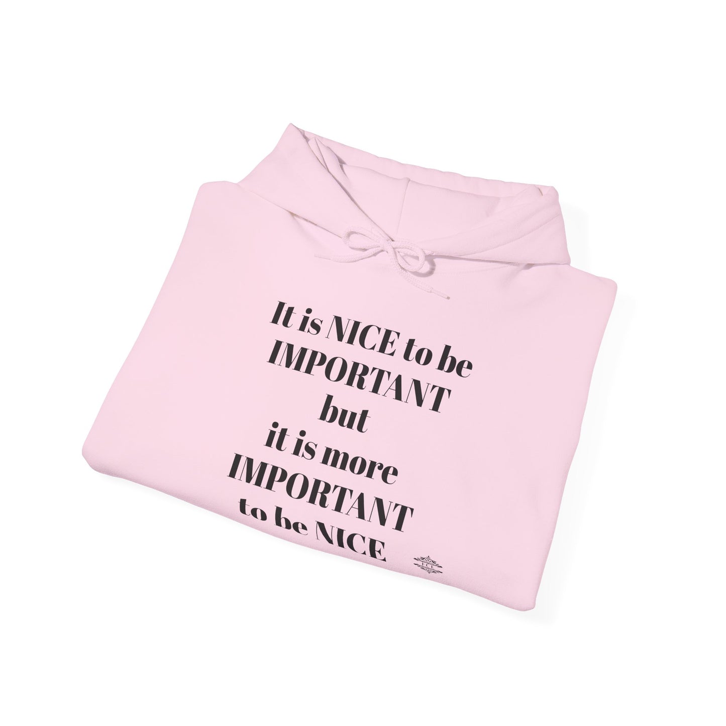 BE NICE HOODED SWEATSHIRT