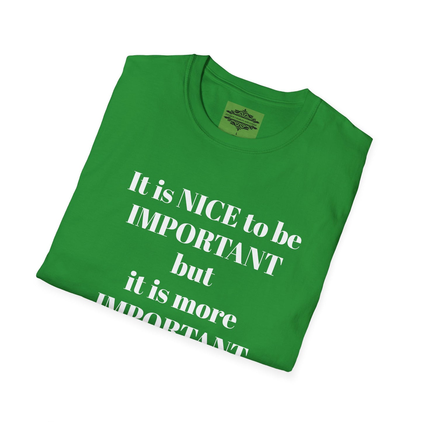 IT IS NICE TO BE IMPORTANT