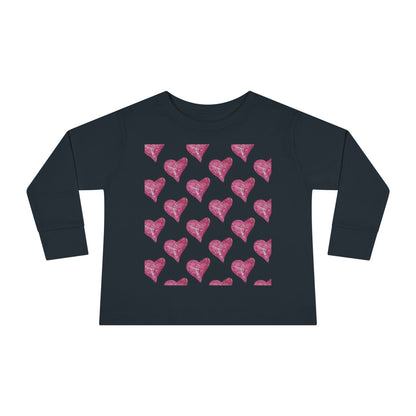 SWIRLY HEARTS TODDLER LONG SLEEVE TEE