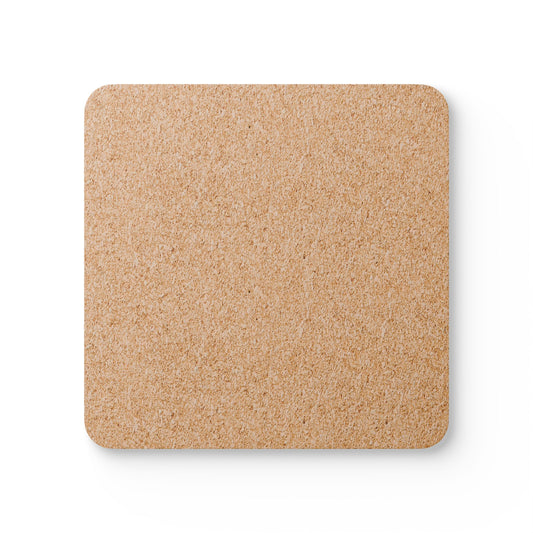 OLIVE WITH BROWN BUTTERFLY CORKWOOD COASTER SET