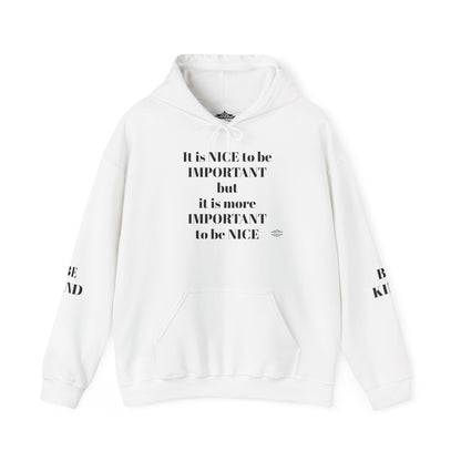 BE NICE HOODED SWEATSHIRT