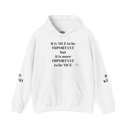 BE NICE HOODED SWEATSHIRT