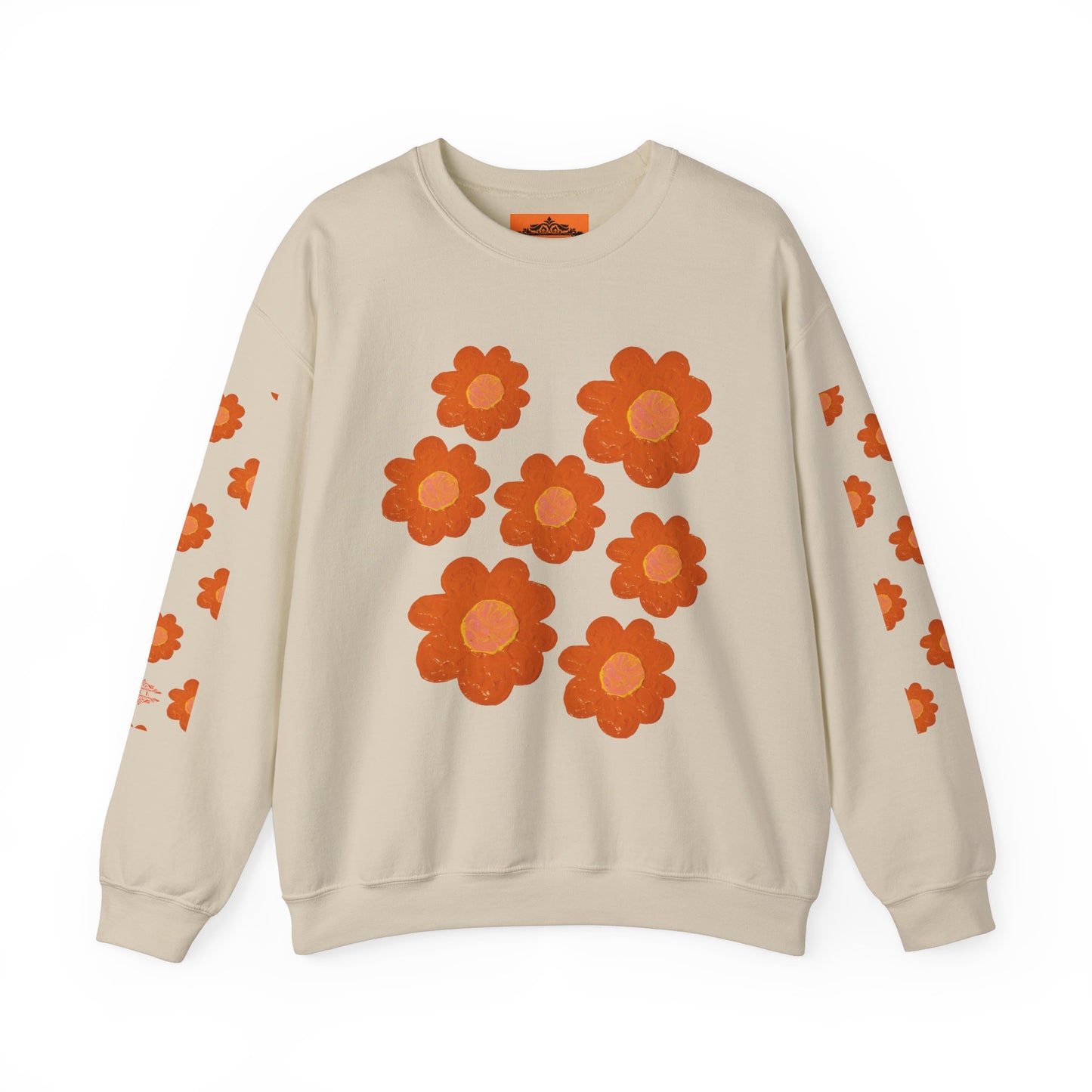 ORANGE FLOWERS SWEATSHIRT
