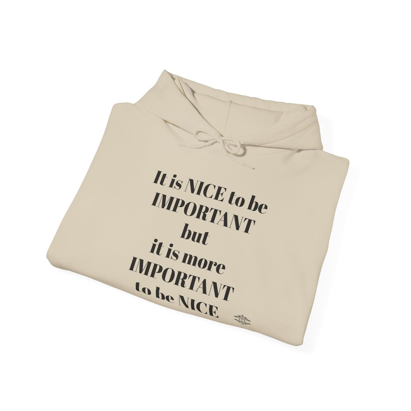 BE NICE HOODED SWEATSHIRT