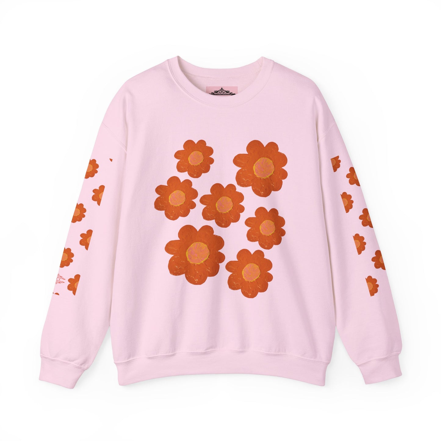 ORANGE FLOWERS SWEATSHIRT