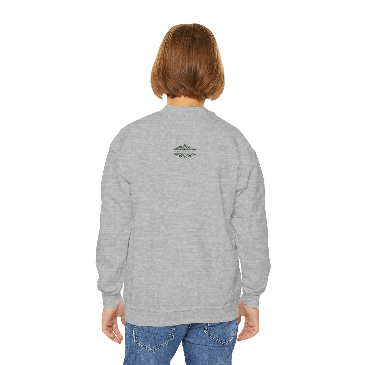 YOUTH SWEATSHIRT WITH FUN YELLOW HEARTS