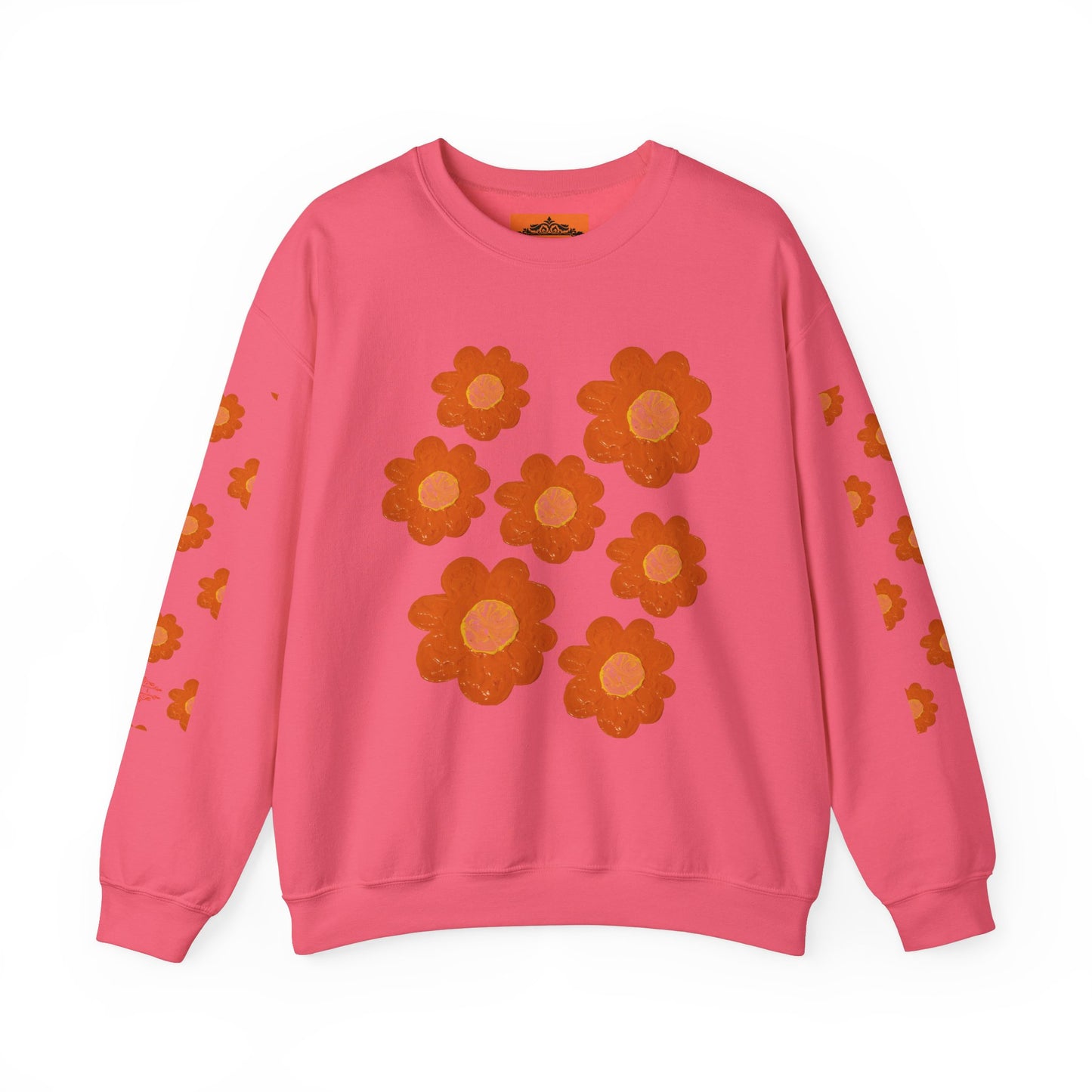 ORANGE FLOWERS SWEATSHIRT