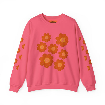 ORANGE FLOWERS SWEATSHIRT